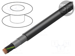 Wire; JZ-600 HMH-C; 25G2,5mm2; tinned copper braid; LSZH; black