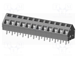 Connector: PCB terminal block; terminal; angled 45°; on PCBs