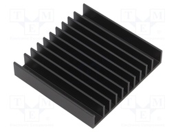 Heatsink: extruded; grilled; TO218,TO220; black; L: 57.9mm; W: 61mm