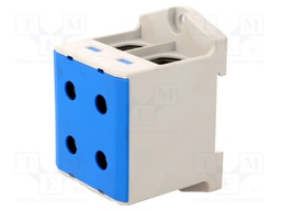 Splice terminal: rail; 25÷150mm2; ways: 1; terminals: 4; blue; TS35