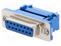 D-Sub; PIN: 15; plug; female; IDC; for ribbon cable; UNC4-40; 1.27mm