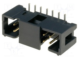 Socket; IDC; male; PIN: 14; vertical; SMT; gold-plated; 2A; 2.54mm