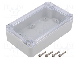 Enclosure: multipurpose; X: 75mm; Y: 125mm; Z: 37mm; ZP; light grey