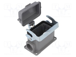 Enclosure: for HDC connectors; size D10B; with latch; with cover