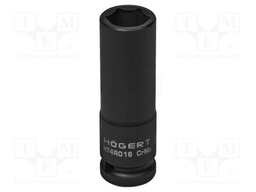 Wrench; hex socket,socket spanner,impact; HEX 16mm; 1/2"; long