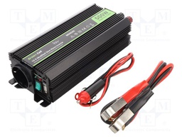Converter: DC/AC; 500W; Uout: 230VAC; Out: AC sockets 230V; 90%; 12V