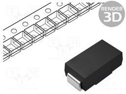 Diode: rectifying; SMD; 400V; 1A; 1.5us; SMA; reel,tape