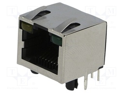Socket; RJ45; Cat: 5; shielded,with LED; Layout: 8p8c; THT