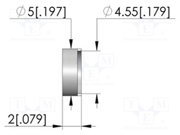 Sleeve for test probe; brass; DS-810; Features: magnetic; L: 2mm