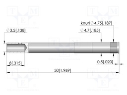 Test probe socket; silver plated; KS-617; 50mm; test needles