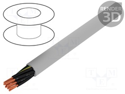 Wire; stranded; Cu; JZ-500-PUR; 10G0,75mm2; unshielded; grey; PUR