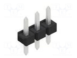 Connector: pin strips; pin header; male; PIN: 3; 2.54mm; THT; 1x3