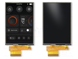 Display: TFT; 3.5"; 320x480; Illumin: LED; 54.66x82.94mm; RGB