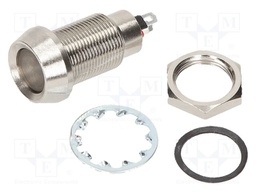 Indicator: LED; recessed; 28VDC; Cutout: Ø12.7mm; IP67; brass