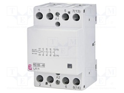 Contactor: 4-pole installation; 63A; 24VAC,24VDC; NO x4; RD