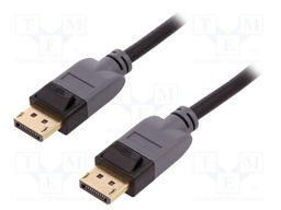 Cable; DisplayPort 1.3; DisplayPort plug,both sides; 1.5m; black