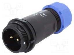 Plug; male; SP21; PIN: 2; IP68; 4.5÷7mm; soldering; for cable; 500V