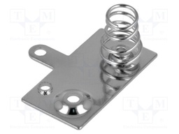 Button-like/spring contact(right); Mounting: soldered