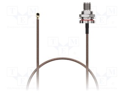 Cable; IPEX MHF,SMA female; brown; -40÷85°C; 0÷6GHz; 50mm; 50Ω