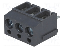 PCB terminal block; angled 90°; 5mm; ways: 3; on PCBs; 2.5mm2; 24A