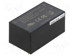 Converter: AC/DC; 25W; Uout: 15VDC; Iout: 1.67A; 85%; Mounting: PCB