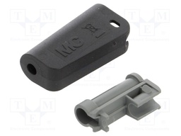 Plug case; black; Overall len: 36.3mm; Socket size: 4mm