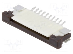 Connector: FFC (FPC); horizontal; PIN: 10; ZIF; SMT; 50V; 0.4A