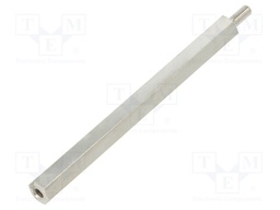 Screwed spacer sleeve; Int.thread: M3; 70mm; Ext.thread: M3; brass