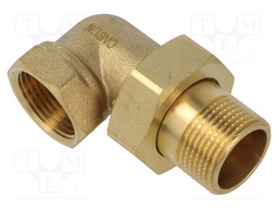 Double connector,male-female,flat; brass CW617N; BR