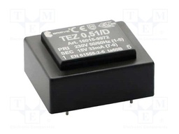 Transformer: encapsulated; 0.51VA; 230VAC; 15V; PCB; IP00; 44g; TEZ