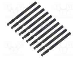 Drill bit; for metal; L: 49mm; high speed steel; short; Ø: 3.3mm