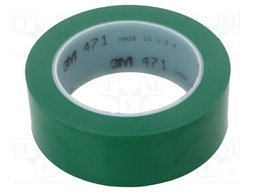 Tape: marking; green; L: 33m; W: 38mm; Thk: 0.13mm; 2.5N/cm; 130%