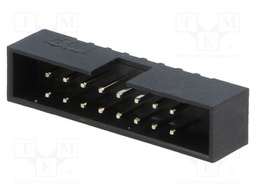 Socket; IDC; male; PIN: 16; straight; THT; gold flash; 2mm