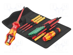 Kit: screwdrivers; insulated,slim; 1kVAC; case; 16pcs.