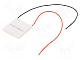Module: Peltier; 15.4V; 6A; 40x40x3.7mm; 53.3W; Mat: ceramics; 20AWG