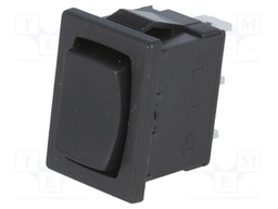 ROCKER; SP3T; Pos: 3; (ON)-OFF-(ON); black; none; Body: black
