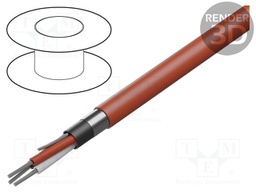 Wire; Cu; stranded; silicone; red; -70÷150°C; 600V; 152m; CPR: Eca