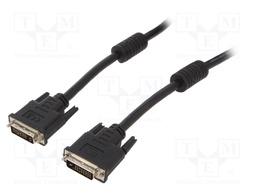 Cable; dual link; DVI-D (24+1) plug,both sides; 4.5m; black