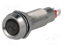 Indicator: LED; recessed; 24VDC; Cutout: Ø8.1mm; IP67; brass