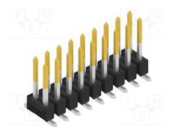 Connector: pin strips; pin header; male; PIN: 18; 2.54mm; SMT; 2x9