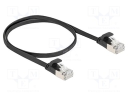 Patch cord; U/FTP; Cat: 6a; RJ45 plug,both sides; 500mm; PVC; black