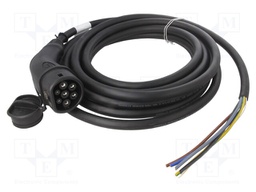 Cable: eMobility; 480V; 22kW; wires,Type 2; IP44; 7.5m; 32A