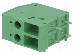 PCB terminal block; angled 90°; 7.62mm; ways: 2; on PCBs; 4mm2