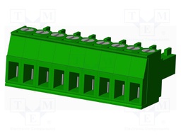 Connector: pluggable terminal block; plug; female; straight; 10A