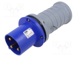 Connector: AC supply 3-phase; plug; male; straight; for cable