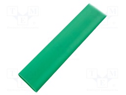 Heat shrink sleeve; glueless; 2: 1; 25.4mm; L: 1m; green