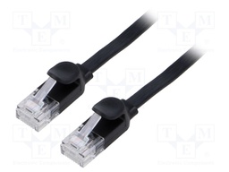 Fiber patch cord; U/UTP; 6; stranded; Cu; PVC; black; 2m; 32AWG