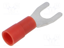 Tip: fork; M4; 0.5÷1mm2; crimped; for cable; insulated; tinned; red