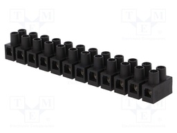 Terminal block; screw terminal; ways: 12; 6mm2; terminals: 24; 400V