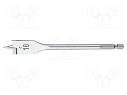 Drill bit; for wood; Ø: 18mm; L: 152mm; Blade tip shape: shovel